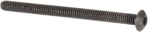 Value Collection - #1-72 UNF Hex Socket Drive, Button Screw - Alloy Steel, Black Oxide Finish, Fully Threaded, 1" Length Under Head - Apex Tool & Supply