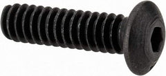 Value Collection - #4-40 UNC Hex Socket Drive, Button Screw - Alloy Steel, Black Oxide Finish, Fully Threaded, 7/16" Length Under Head - Apex Tool & Supply