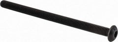 Value Collection - #10-32 UNF Hex Socket Drive, Button Screw - Alloy Steel, Black Oxide Finish, Fully Threaded, 3" Length Under Head - Apex Tool & Supply