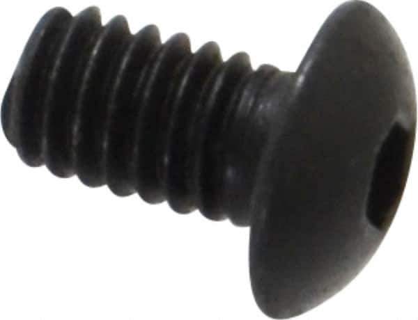 Value Collection - #6-40 UNF Hex Socket Drive, Button Screw - Alloy Steel, Black Oxide Finish, Fully Threaded, 1/4" Length Under Head - Apex Tool & Supply