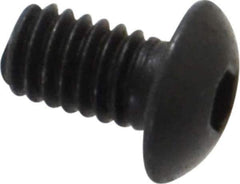Value Collection - #6-40 UNF Hex Socket Drive, Button Screw - Alloy Steel, Black Oxide Finish, Fully Threaded, 1/4" Length Under Head - Apex Tool & Supply