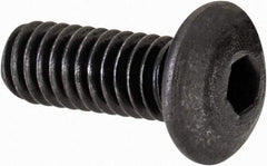 Value Collection - #6-40 UNF Hex Socket Drive, Button Screw - Alloy Steel, Black Oxide Finish, Fully Threaded, 3/8" Length Under Head - Apex Tool & Supply