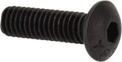 Value Collection - #6-40 UNF Hex Socket Drive, Button Screw - Alloy Steel, Black Oxide Finish, Fully Threaded, 1/2" Length Under Head - Apex Tool & Supply