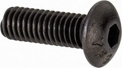Value Collection - #8-36 UNF Hex Socket Drive, Button Screw - Alloy Steel, Black Oxide Finish, Fully Threaded, 1/2" Length Under Head - Apex Tool & Supply