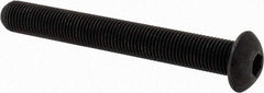 Value Collection - 3/8-24 UNF Hex Socket Drive, Button Screw - Alloy Steel, Black Oxide Finish, Fully Threaded, 3" Length Under Head - Apex Tool & Supply