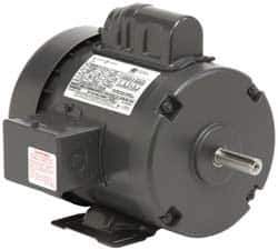 US Motors - 7-1/2 hp, TEFC Enclosure, No Thermal Protection, 1,740 RPM, 230 Volt, 60 Hz, Single Phase Permanent Split Capacitor (PSC) Motor - Size 215T Frame, Rigid Mount, 1 Speed, Ball Bearings, 30 Full Load Amps, F Class Insulation - Apex Tool & Supply