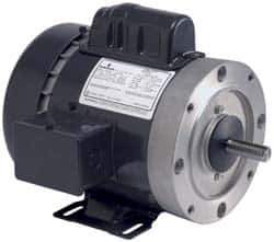 US Motors - 1 hp, Totally Enclosed Fan Cooled, Auto Thermal Protection, 1,725 RPM, 100-120/200-240 Volt, 50/60 Hz, Cap Start-Cap Run Motor - Size 56C Frame, C-Face Mount, 1 Speed, Ball Bearings, 11.0-9.2/5.5-4.7 Full Load Amps, B Class Insulation - Apex Tool & Supply
