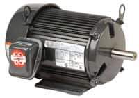 US Motors - 1 hp, TENV Enclosure, No Thermal Protection, 1,725 RPM, 208-230/460 Volt, 60 Hz, Three Phase Premium Efficient Motor - Size 145 Frame, C-Face/Base Mount, 1 Speed, Ball Bearings, 3.5-3.4/1.7 Full Load Amps, F Class Insulation, Reversible - Apex Tool & Supply