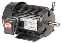 US Motors - 5 hp, TEFC Enclosure, No Thermal Protection, 3,520 RPM, 230/460 Volt, 60 Hz, Three Phase Premium Efficient Motor - Size 184 Frame, Rigid Mount, 1 Speed, Ball Bearings, 12.1/6.1 Full Load Amps, F Class Insulation, Reversible - Apex Tool & Supply