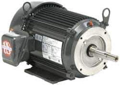 US Motors - 7-1/2 hp, TEFC Enclosure, No Thermal Protection, 3,500 RPM, 575 Volt, 60 Hz, Three Phase Standard Efficient Motor - Size 213 Frame, Rigid Mount, 1 Speed, Ball Bearings, 7.3 Full Load Amps, F Class Insulation, Reversible - Apex Tool & Supply
