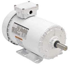 US Motors - 3 hp, TEFC Enclosure, No Thermal Protection, 1,770 RPM, 230/460 Volt, 60 Hz, Three Phase Energy Efficient Motor - Size 182 Frame, Rigid Mount, 1 Speed, Ball Bearings, 8.1/4.1 Full Load Amps, F Class Insulation, Reversible - Apex Tool & Supply