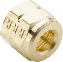 Parker - 1/8" OD, Brass Nut - 7/16" Hex, Comp Ends - Apex Tool & Supply