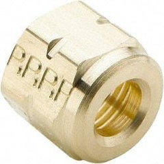 Parker - 1/8" OD, Brass Nut - 7/16" Hex, Comp Ends - Apex Tool & Supply