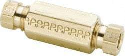 Parker - 5/8" OD, Brass Union - 1,000 Max Working psi, 7/8" Hex, Comp x Comp Ends - Apex Tool & Supply