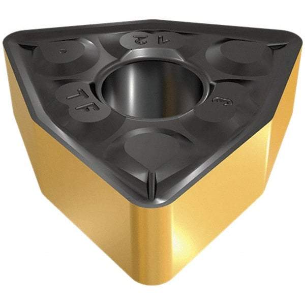 Iscar - WNMG433 TF Grade IC507 Carbide Turning Insert - TiCN/TiN Finish, 80° Trigon, 1/2" Inscr Circle, 3/16" Thick, 3/64" Corner Radius - Apex Tool & Supply