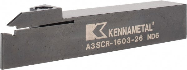 Kennametal - 26mm Max Depth, 2.44" Max Workpc Diam, Right Hand Indexable Cutoff Toolholder - Apex Tool & Supply