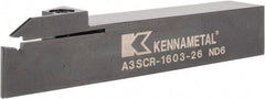 Kennametal - 26mm Max Depth, 2.44" Max Workpc Diam, Right Hand Indexable Cutoff Toolholder - Apex Tool & Supply