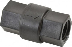 Specialty Mfr - 1/2" Polypropylene Check Valve - Inline, FNPT x FNPT, 125 WOG - Apex Tool & Supply