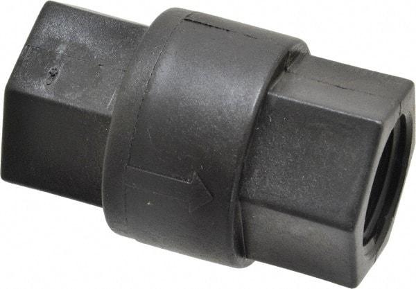 Specialty Mfr - 3/4" Polypropylene Check Valve - Inline, FNPT x FNPT, 125 WOG - Apex Tool & Supply
