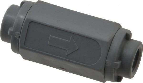 Specialty Mfr - 1/8" PVC Check Valve - Inline, FNPT x FNPT, 125 WOG - Apex Tool & Supply