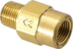 Specialty Mfr - 1/8" Brass Check Valve - Inline, FNPT x MNPT, 500 WOG - Apex Tool & Supply