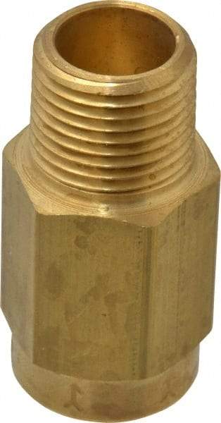 Specialty Mfr - 1/2" Brass Check Valve - Inline, FNPT x MNPT, 500 WOG - Apex Tool & Supply