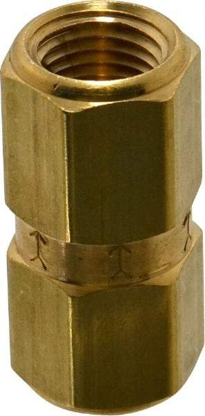 Specialty Mfr - 1/4" Brass Check Valve - Inline, FNPT x FNPT, 1,200 WOG - Apex Tool & Supply