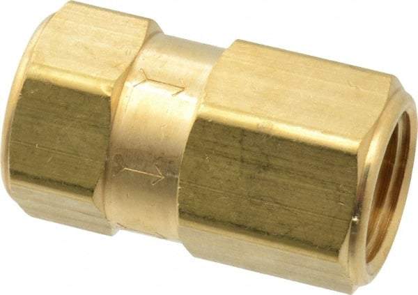 Specialty Mfr - 1/2" Brass Check Valve - Inline, FNPT x FNPT, 1,200 WOG - Apex Tool & Supply