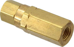 Specialty Mfr - 1/4" Brass Check Valve - Inline, FNPT x FNPT, 3,000 WOG - Apex Tool & Supply