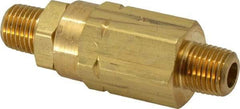 Specialty Mfr - 1/4" Brass Check Valve - Inline, MNPT x MNPT, 3,000 WOG - Apex Tool & Supply