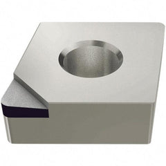 Iscar - DCMT3-0 Grade ID5 Polycrystalline Diamond (PCD) Turning Insert - Uncoated, 55° Diamond, 3/8" Inscr Circle, 5/32" Thick, 0.0079" Corner Radius - Apex Tool & Supply