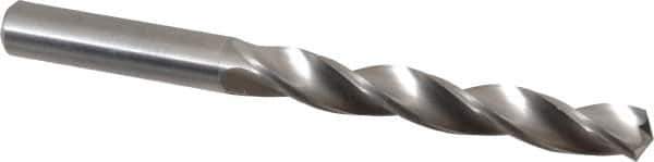 M.A. Ford - 11/32" 150° Solid Carbide Jobber Drill - Bright Finish, Right Hand Cut, Parabolic Flute, Straight Shank, 4" OAL, Standard Point - Apex Tool & Supply