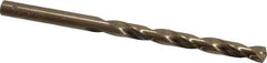 Hertel - 15/64" 135° Cobalt Jobber Drill - Oxide/Gold Finish, Right Hand Cut, Spiral Flute, Straight Shank, 3-7/8" OAL, Split Point - Apex Tool & Supply