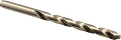Hertel - 9/32" 135° Cobalt Jobber Drill - Oxide/Gold Finish, Right Hand Cut, Spiral Flute, Straight Shank, 4-1/4" OAL, Split Point - Apex Tool & Supply