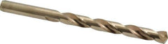 Hertel - 11/32" 135° Cobalt Jobber Drill - Oxide/Gold Finish, Right Hand Cut, Spiral Flute, Straight Shank, 4-3/4" OAL, Split Point - Apex Tool & Supply