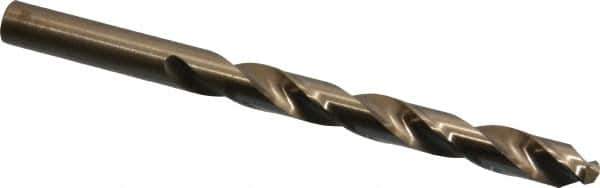 Hertel - 25/64" 135° Cobalt Jobber Drill - Oxide/Gold Finish, Right Hand Cut, Spiral Flute, Straight Shank, 5-1/8" OAL, Split Point - Apex Tool & Supply