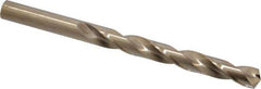 Hertel - 27/64" 135° Cobalt Jobber Drill - Oxide/Gold Finish, Right Hand Cut, Spiral Flute, Straight Shank, 5-3/8" OAL, Split Point - Apex Tool & Supply
