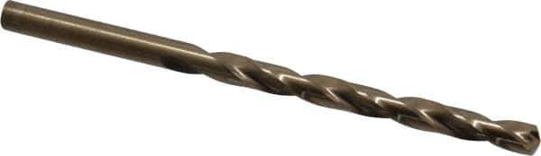 Hertel - #3 135° Cobalt Jobber Drill - Oxide/Gold Finish, Right Hand Cut, Spiral Flute, Straight Shank, 3-3/4" OAL, Split Point - Apex Tool & Supply