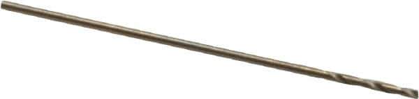 Hertel - #76 135° Cobalt Jobber Drill - Oxide/Gold Finish, Right Hand Cut, Spiral Flute, Straight Shank, 7/8" OAL, Split Point - Apex Tool & Supply