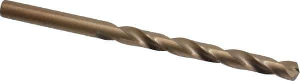 Hertel - Letter A 135° Cobalt Jobber Drill - Oxide/Gold Finish, Right Hand Cut, Spiral Flute, Straight Shank, 3-7/8" OAL, Split Point - Apex Tool & Supply