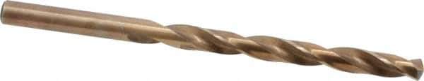 Hertel - Letter D 135° Cobalt Jobber Drill - Oxide/Gold Finish, Right Hand Cut, Spiral Flute, Straight Shank, 4" OAL, Split Point - Apex Tool & Supply