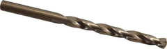 Hertel - Letter H 135° Cobalt Jobber Drill - Oxide/Gold Finish, Right Hand Cut, Spiral Flute, Straight Shank, 4-1/8" OAL, Split Point - Apex Tool & Supply