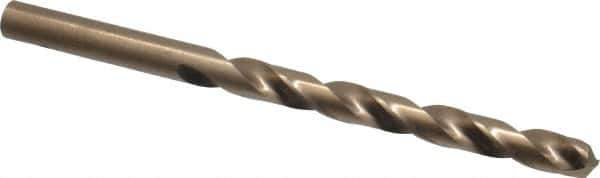 Hertel - Letter J 135° Cobalt Jobber Drill - Oxide/Gold Finish, Right Hand Cut, Spiral Flute, Straight Shank, 4-1/8" OAL, Split Point - Apex Tool & Supply
