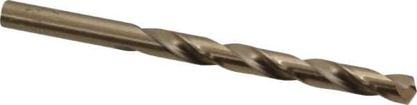 Hertel - Letter O 135° Cobalt Jobber Drill - Oxide/Gold Finish, Right Hand Cut, Spiral Flute, Straight Shank, 4-1/2" OAL, Split Point - Apex Tool & Supply