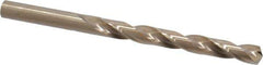 Hertel - Letter R 135° Cobalt Jobber Drill - Oxide/Gold Finish, Right Hand Cut, Spiral Flute, Straight Shank, 4-3/4" OAL, Split Point - Apex Tool & Supply