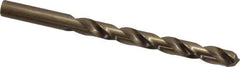 Hertel - Letter S 135° Cobalt Jobber Drill - Oxide/Gold Finish, Right Hand Cut, Spiral Flute, Straight Shank, 4-7/8" OAL, Split Point - Apex Tool & Supply