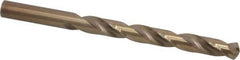 Hertel - Letter W 135° Cobalt Jobber Drill - Oxide/Gold Finish, Right Hand Cut, Spiral Flute, Straight Shank, 5-1/8" OAL, Split Point - Apex Tool & Supply
