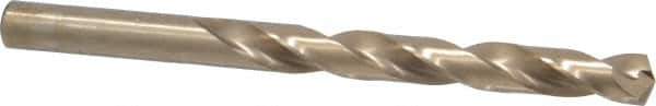 Hertel - Letter X 135° Cobalt Jobber Drill - Oxide/Gold Finish, Right Hand Cut, Spiral Flute, Straight Shank, 5-1/8" OAL, Split Point - Apex Tool & Supply