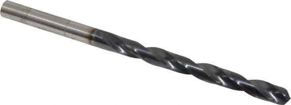 Hertel - 7/32" 135° Cobalt Jobber Drill - TiAlN Finish, Right Hand Cut, Spiral Flute, Straight Shank, 3-3/4" OAL, Split Point - Apex Tool & Supply