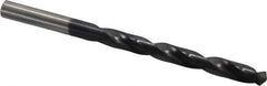 Hertel - 19/64" 135° Cobalt Jobber Drill - TiAlN Finish, Right Hand Cut, Spiral Flute, Straight Shank, 4-3/8" OAL, Split Point - Apex Tool & Supply